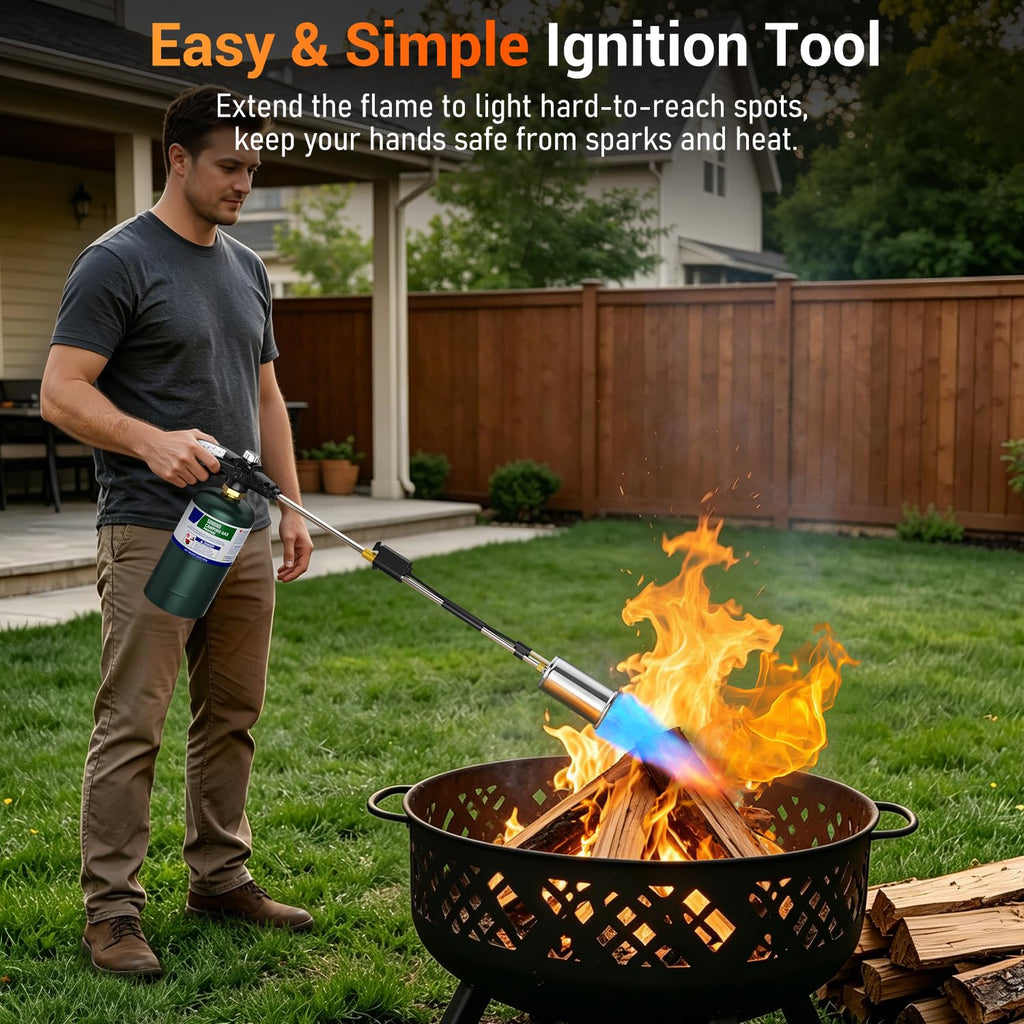 Sondiko Propane Torch Weed Burner, 30" Detachable Weed Torch, Blow Torch