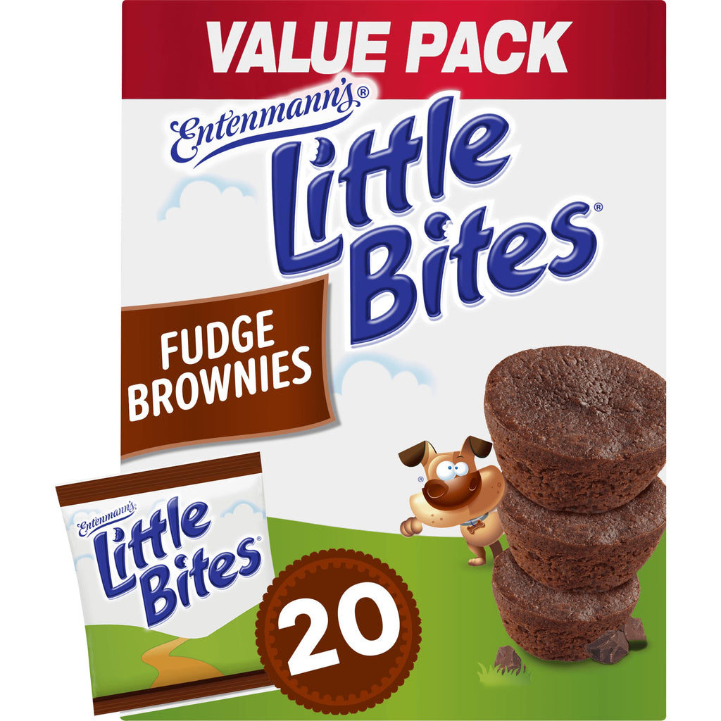 (Value Pack) Little Bites Fudge Brownies, 20 individual packs, (4 ct each), Real Chocolate Mini Muffins, 39 oz Multipack