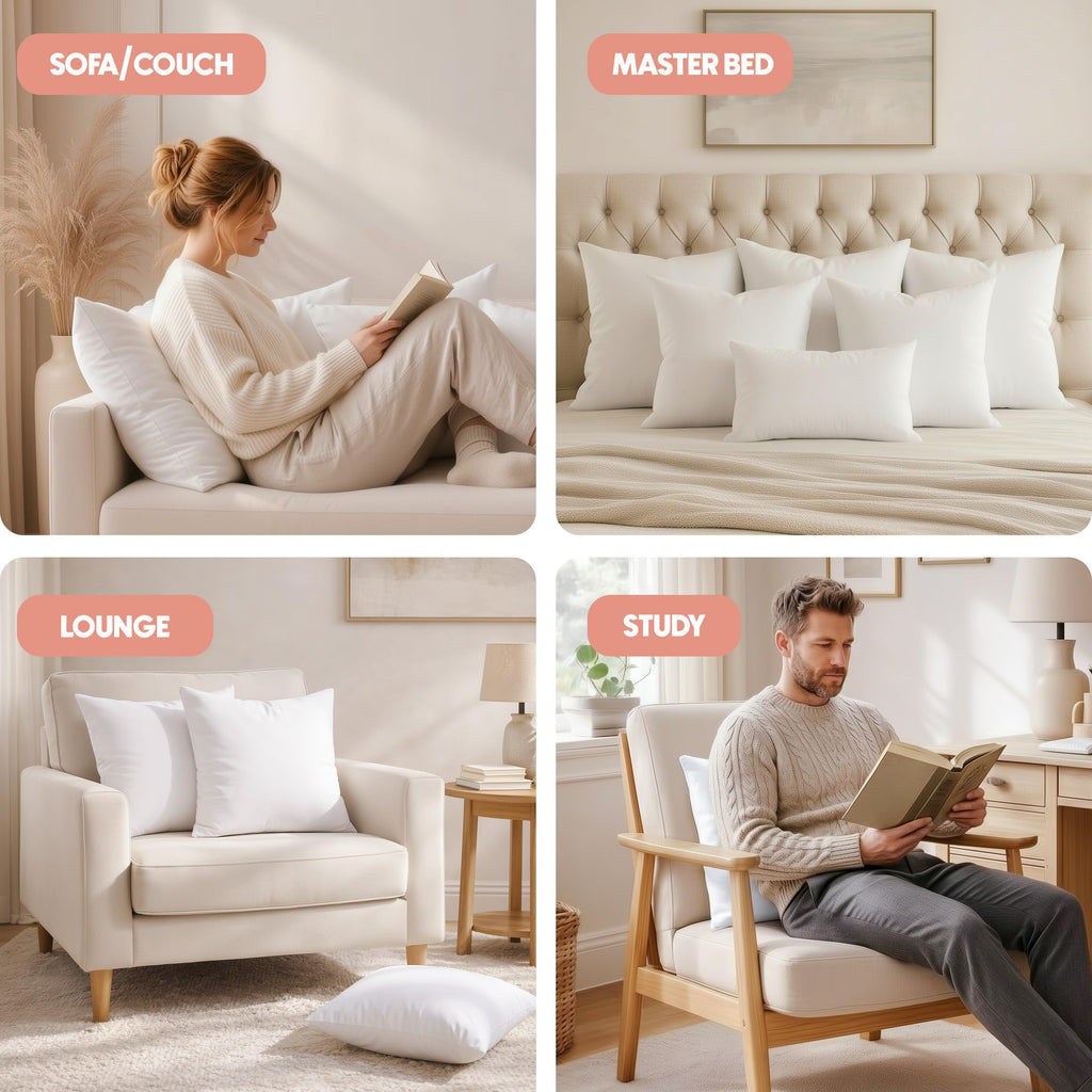Utopia Bedding 12x20 Pillow Inserts, White Throw Pillows for Couch, 2 Pack