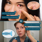OptiWand Trial Pack Soft Contact Lens Removal & Insertion Tools - Silicone Rubber Soft Lens Applicator & Remover Device with Pincher End & Finger Grips - Safe & Easy on Eyes, Travel Size