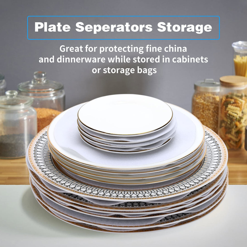 Imncya Plate Separators Storage, Set Of 60 And 3 Different Size, Thick and Premium Soft Felt Plate Dividers For China, Dish, Coffee Saucers Protecting and Stacking