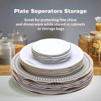 Imncya Plate Separators Storage, Set Of 60 And 3 Different Size, Thick and Premium Soft Felt Plate Dividers For China, Dish, Coffee Saucers Protecting and Stacking