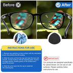 Enhon 8 Pcs Replacement Cleaner Pads Compatible with CarbonKlean Eyeglass Cleaner, Eye Glasses Cleaning Brush Pad Tool, for Cleaning Fingerprint of Lens and Glasses