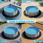 Winnergo 12 FT Round Pool Liner Pad for Above Ground Pools, Durable Pool Mat with Geotextile Material for Pool Bottom Strong Eco-Friendly Padding Under Pool Pad Protection,Prevents Punctures,Black