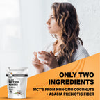 It's Just! MCT Oil Powder With Prebiotic Fiber - Keto, Non-GMO, C8 C10, Coffee Creamer - 24 oz