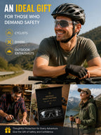 FOSHANEER UV400 Photochromic Polarized Safety Glasses - Impact Resistant Outdoor Sports Eyewear with Transition Lenses - Anti-Glare Protective Work Sunglasses for Cycling, Driving & Fishing (Bule)