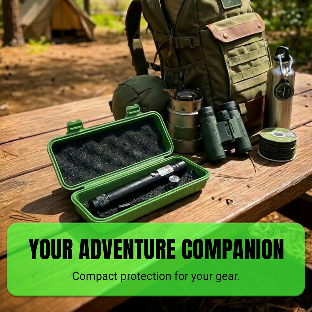 HITEKK High Power Green Laser Pointer | Tactical Long Range Green Laser Pointer | Single Press On/Off Tactical Lazer Pointer | Rechargeable Lazer Pointer and Carrying Case