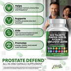Clean Nutraceuticals Saw Palmetto Pumpkin Seed Oil Pygeum Sunflower Lecithin Stinging Nettle Cranberry - Prostate Supplements for Men with Lycopene - 90 Caps