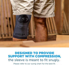 OrthoSleeve Compression Knee Brace, Knee Sleeve for ACL, MCL, Injury Recovery, Meniscus Tear, Pain, Aching Knees, Patellar Tendonitis & Arthritis Pain