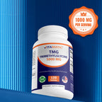 Vitamatic TMG Supplements 1000mg - Trimethylglycine - Betaine Anhydrous - 120 Tablets - 120 Servings - Non-GMO & Gluten Free (3 Bottles)