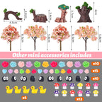 HIYZI 93 Pcs Fairy Garden Accessories Miniature House Figurines Kit