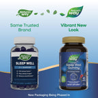 Nature's Way Sleep Well Melatonin and Magnesium Gummies,Sleep Support for Adults*,with Ashwagandha,Berry Flavored,90 Gummies,(Pack of 2)