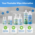 Refresh Liquid Wipe Toilet Paper Foam Refill – Flushable Wet Wipe Alternative – Cleanses & Soothes with Witch Hazel & Aloe – 8 oz Refill Bottle