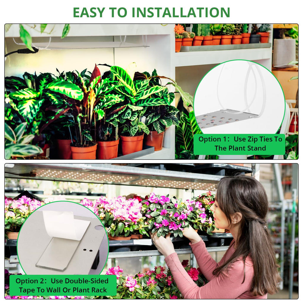 TONYFUL Grow Lights for Indoor Plants, 40W LEDs Plant Lights for Indoor Growing, 360 LEDs Full Spectrum Grow Lights for Seed Starting, Led Grow Light with 3/9/12H Timer,10 Dimmable Levels (4pcs)