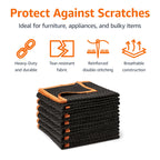 Amazon Basics Reinforced Tear-Resistant Moving Blankets, 72" x 40", Black, 6-Pack