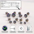 limerencia Hypoallergenic Screw Back Titanium Earrings Set for Women Men