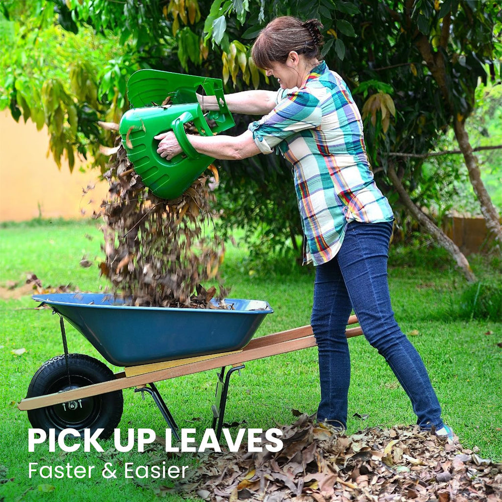 GARDEASE Leaf Scoops, Ergonomic Large Hand Held Rakes for Yard (1 Pair)