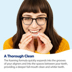 EverSmile AlignerFresh Extra Whitening Foam – Cleaner Compatible w/Invisalign and All Clear Aligners and Retainers – Eliminates Bacteria, Whitens Teeth, Fights Bad Breath – 50ml (1 Pack)