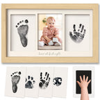 Inkless Hand and Footprint Kit, Boy Girl Newborn Keepsake (Ash Wood)