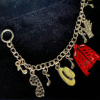 FFtto Bracelet Rhinestone Tassel Bracelet with Classic pins Memorial Collection for Fans Gift