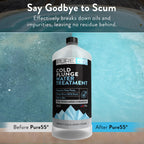 3in1 Cold Plunge Water Treatment, Weekly Natural Ice Plunge Stabilizer & Clarifier, Harsh Chemical Free, Fight Scum & Odors for Clear Waters - Pure55 Made in The USA (32 Fl Oz)