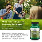 Swanson Lactobacillus Gasseri - Vegan Probiotic Supplement - Supports Energy Metabolism & Gut Health* - No Refrigeration Required - 60 Veggie Capsules