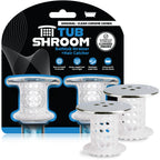 TubShroom Bathtub Drain Protector and Hair Catcher - 2 Pack, Chrome - Fits 1.5" - 1.75" Bathtub and Shower Drains