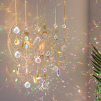 6Pieces Colorful Crystals Suncatcher Hanging Sun Catcher with Chain