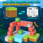 100PCS Magnetic Blocks-Build Mine Magnet World Set for Boys & Girls Age 3-5 6-8, STEM Sensory Toys for Toddlers Gifts for 3+ Years Old Girls Boys,1" Magnet Cubes Classroom Must Haves Construction Toys