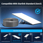 LUCMO 6.5FT/ 2M Cable for Starlink Standard 4/ 4X/ Gen 3/ V4/ V5