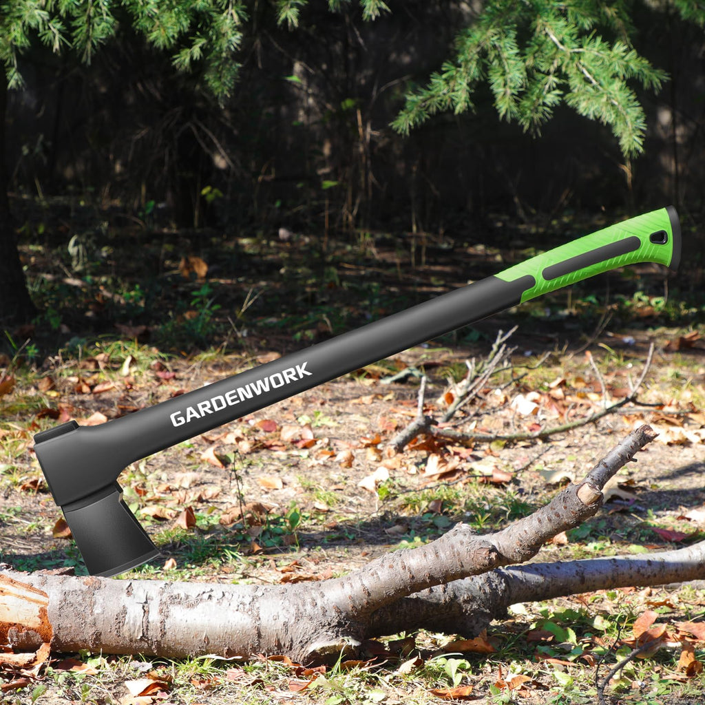 GARDENWORK Wood Splitting Axe,32" Chopping Axe for Heavy Duty Woood Cutting