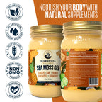 Maravida Wellness Sea Moss Gel – Pineapple, Lime, Honey, Ginger & Turmeric – 100% Natural Raw Organic Irish Moss – 16oz Jar – Premium Superfood for Everyday Wellness