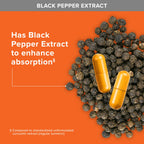 Qunol Turmeric Curcumin 2250mg, Black Pepper Extract for Enhanced Absorption, Supports Healthy Inflammation Response and Joint Health, Dietary Supplement, Vegetarian Formula, 90 Capsules