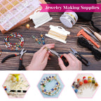 shynek 1857 Pcs Jewelry Making Supplies Kit for Adults, Jewelry Making Tools with Earring Hooks, Findings, Wires, Chains and Helping Hands for Crafts Making and Repair