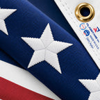 American Flag Made in USA, 3x5 FT Heavy Duty Nylon Outdoor Flag, Super Durable for All-Weather High Wind Use, Fade-Resistant, UV-Protected & Tear-Proof, Longest-Lasting Embroidered Stars US Flag.