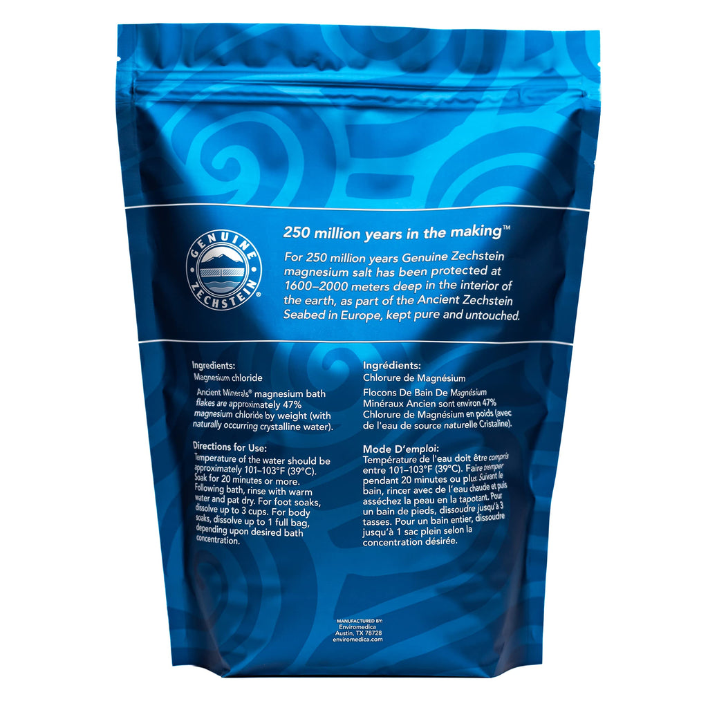 Ancient Minerals Magnesium Bath Flakes, Epsom Salt Alternative, 8lb
