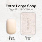 MARLOWE. No. 102 Body Scrub Soap 7 oz (3 Bars), Exfoliating Soap Bar with Shea Butter, Olive Oil & Green Tea Extracts, Cleanses, Smooths & Revitalizes Skin, Original Sage & Fir Scent