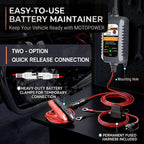 MOTOPOWER MP00205A 12V 800mA Automatic Battery Charger, Maintainer, Trickle and Desulfator