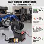 MOTOPOWER MP00205A 12V 800mA Automatic Battery Charger, Maintainer, Trickle and Desulfator