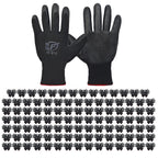 WHEATHUSK 120 Pairs Gardening Work Gloves Bulk for Men Women, Breathable Nitrile Rubber Coated Garden Gloves Dipped Gripping Working Gloves for Construction, Gardening, 9.1 Inch