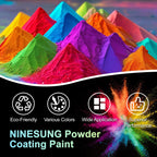 ninesung Powder Coating Paint, Plastic Coating Paint Powder, Jigs and Lures Powder Paints for Metalwork, Crafts, Fishing Leads and Jig Heads, Hobby (Grass Green, 2 Pounds)