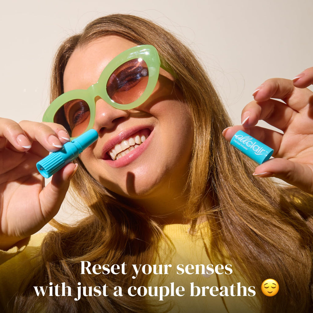 Allclair Nausea Relief Inhaler for Motion & Morning Sickness – Fast-Acting, Non-Drowsy, Natural Alternative to Pills & Patches, Travel Essential (4 Inhalers)