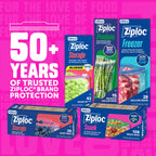 Ziploc Gallon Food Storage Bags, Stay Open Design with Stand-Up Bottom, Easy to Fill, 162 Count