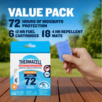 Thermacell Fuel-ZoneGuard Mosquito Repellent Refill; 15-Foot Zone of Scientifically Proven Outdoor Protection; Fuel-Powered; Patio Shield; 72-Hr Refill; Bug Spray Alternative; Scent Free; DEET-Free