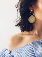 Alofisher Simple Gold Dangle Earrings Boho Drop Earrings for Women