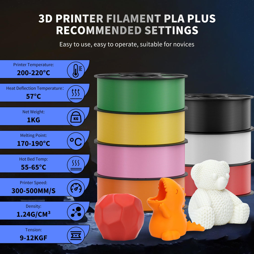 UJOYBIO Hyper PLA+ 3D Printer Filament, High Toughness PLA Plus 3D Printing Filament 1.75mm, Enhanced Strength, Compatible with Bambu Lab & Most FDM 3D Printers, 1kg Spool (Iris Purple)