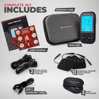 NEOCARBON TENS Unit Muscle Stimulator Pro for Back Pain Relief, Shoulder Recovery and Physical Therapy, Electronic EMS Massager Machine with PMS Pulse for Effective Shock Therapy, Black