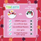YumEarth Organic Pops Variety Pack, 250 Fruit Flavored Favorites Lollipops, Allergy Friendly, Gluten Free, Non-GMO, Vegan, No Artificial Dyes