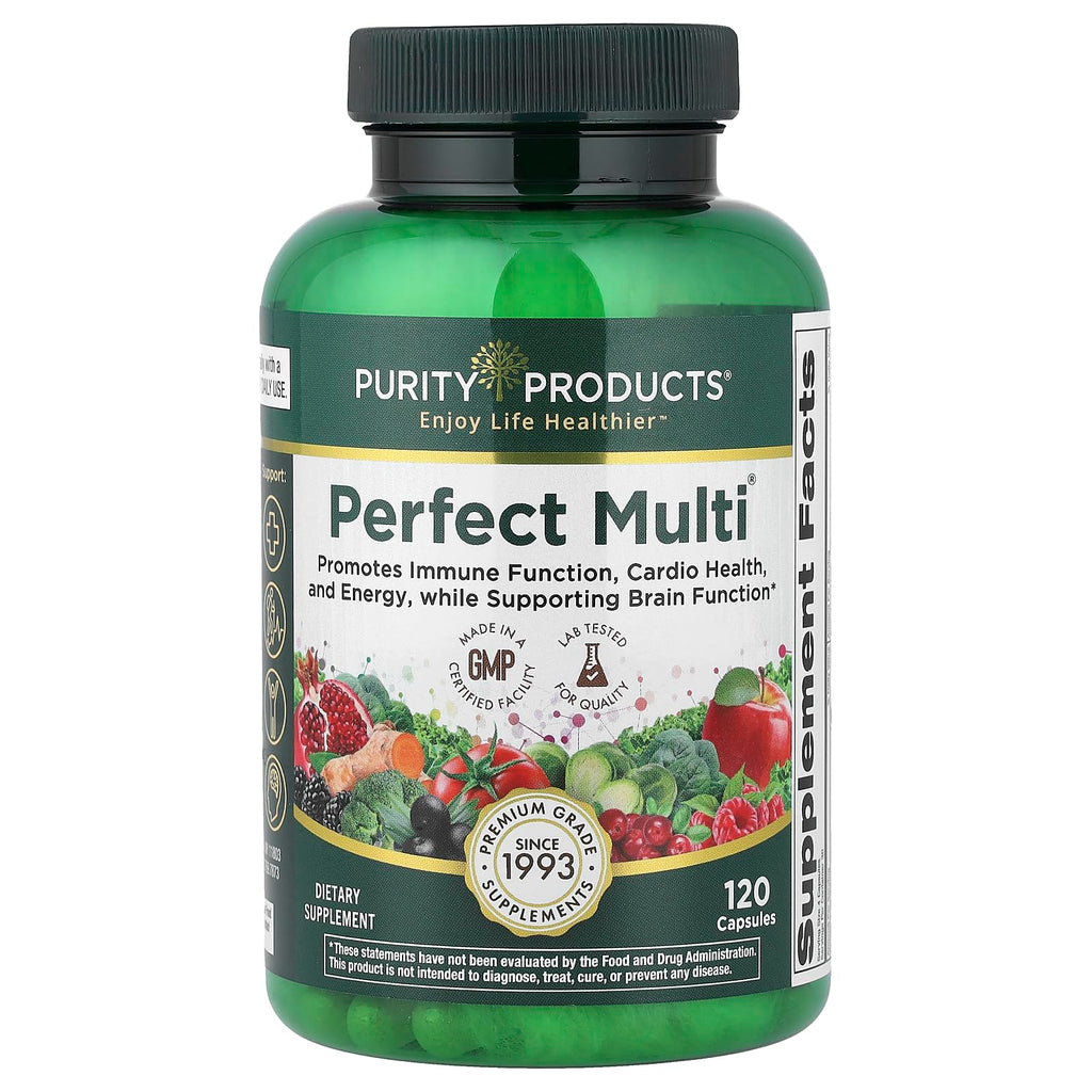Purity Products Perfect Multi - Multivitamin Packed with Vitamins, Minerals and Phytonutrients - 60 Breakthrough Nutrients - Support for Healthy Immunity, Normal Energy Levels - 120 Capsules (1)