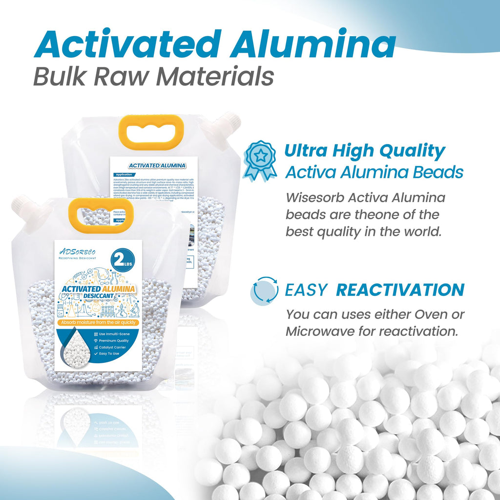 2 LBS Activated Alumina Desiccant, High-Efficiency 3D Printer Desiccant for Filament Drying, Activated Alumina Moisture Absorber for Storage & Dehumidifiers